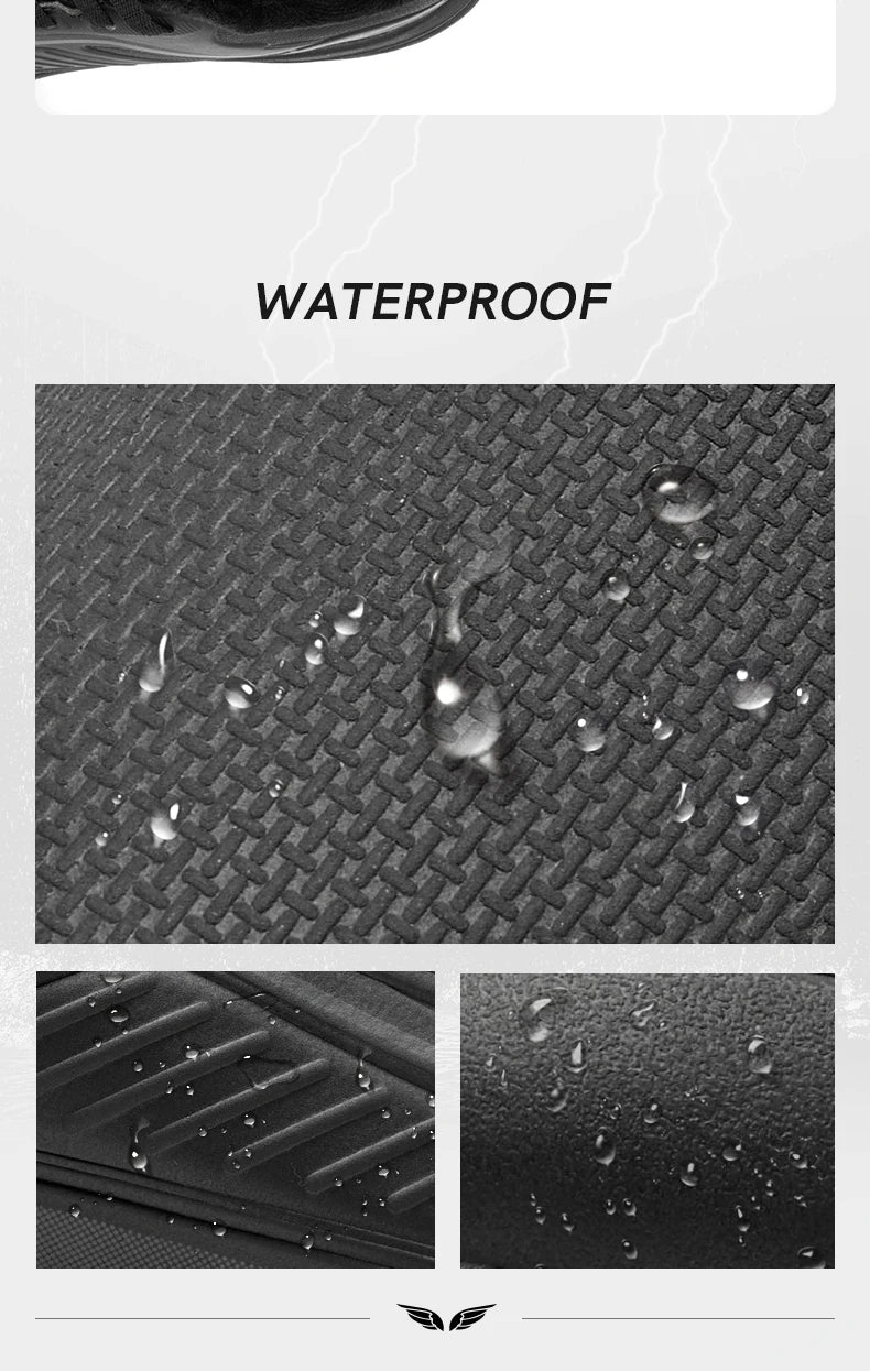 QIAODAN YUYI 4 Winter Running Shoes Men's Sports Shoes Waterproof Absorbing Lightweight Black Fleece Sneakers QXB023244007B