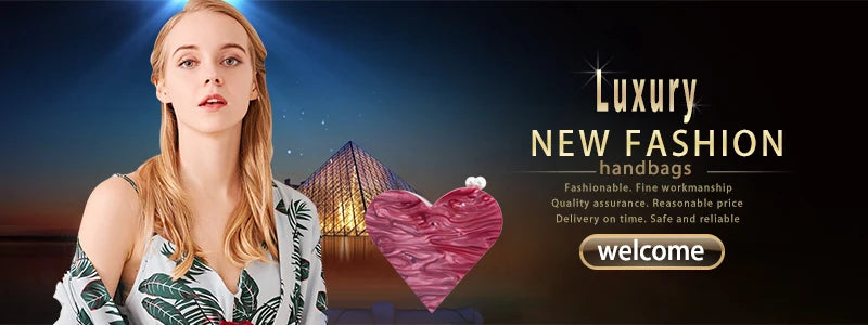 New Handbag Shoulder Crossbody Bag Special Shape Fashion Acrylic Shell Clutch Evening Bags Wedding Party Women Bead Luxury Brand