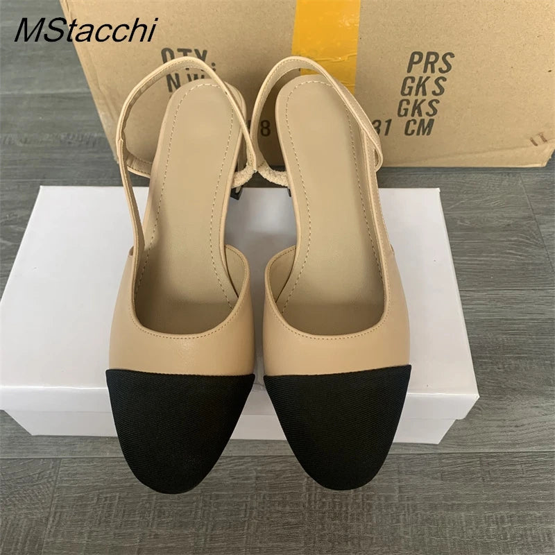 Women's Elegant Flat Sandals | Mixed Color Comfort Shoes