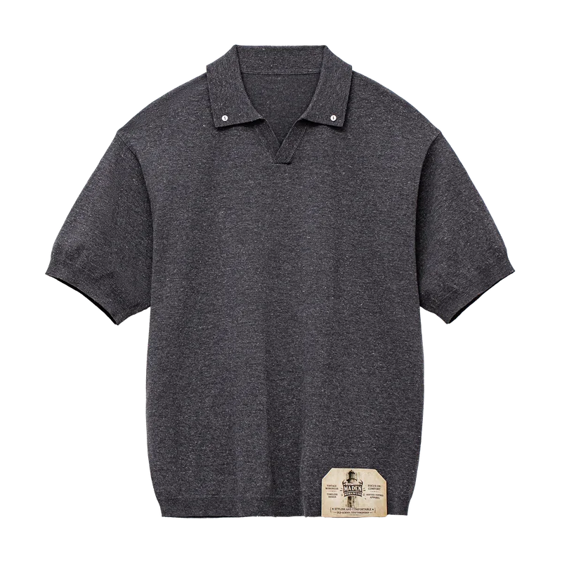 Maden Vintage Seagull Collar Polo Shirt for Men