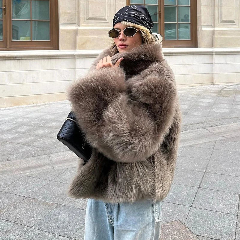 Women's Luxury Faux Fur Long Coat