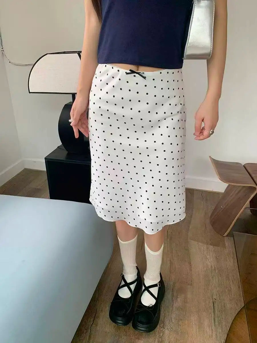 Vintage High-Waist Pleated A-Line Skirt