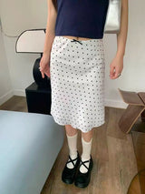 Vintage High-Waist Pleated A-Line Skirt