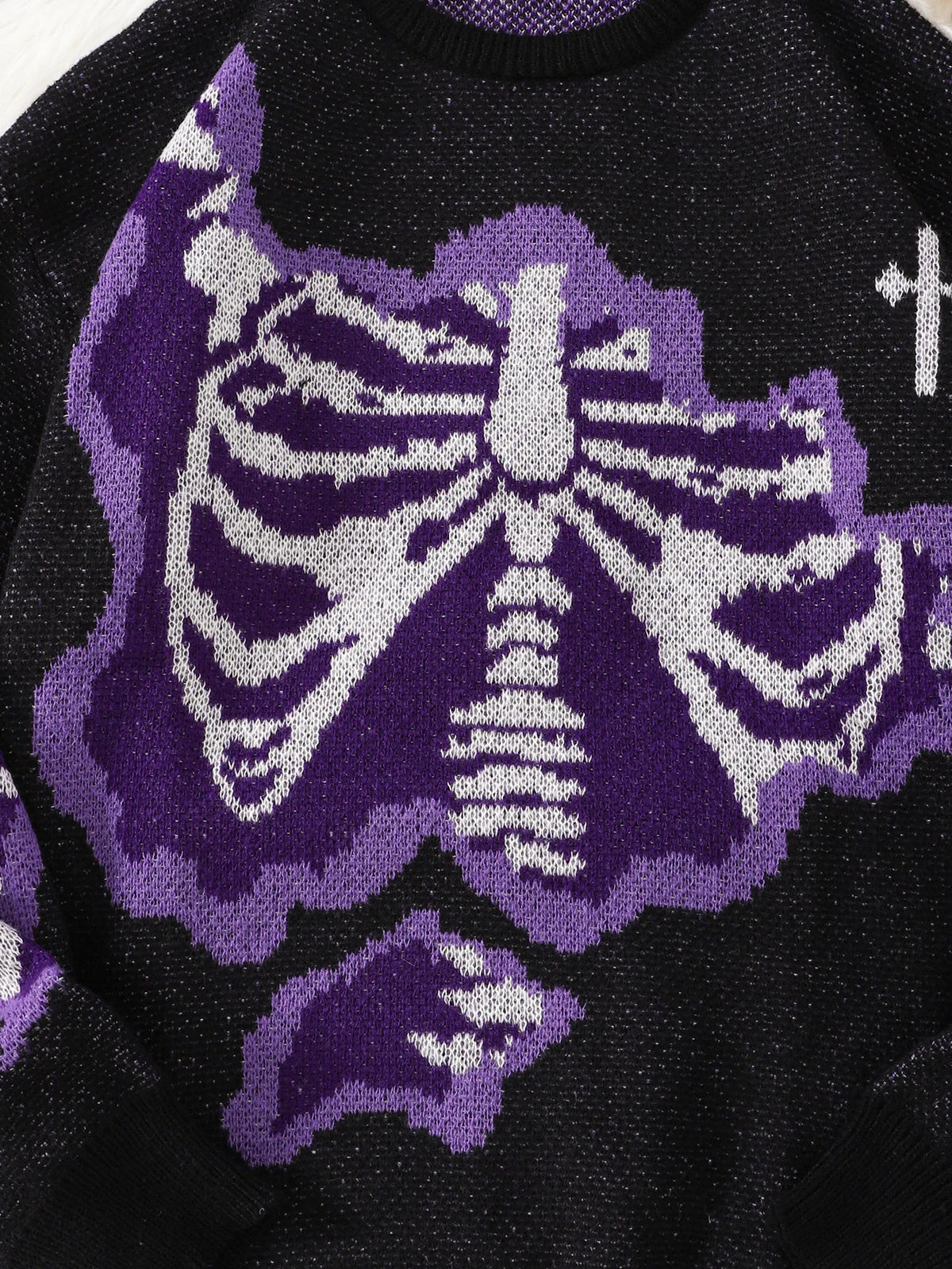 Men's Butterfly Jacquard Knit Sweater