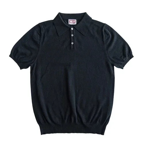 SauceZhan Knit Polo Shirt – Men's Cotton Summer Tee