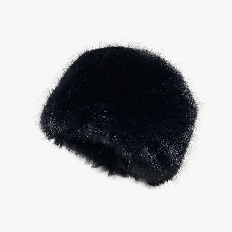 Soft Faux Fur Bucket Hat Women Winter Faux Fur Hat Luxury Fluffy Plush Russian Style Hat Personality Fishermen Hat шапка женс