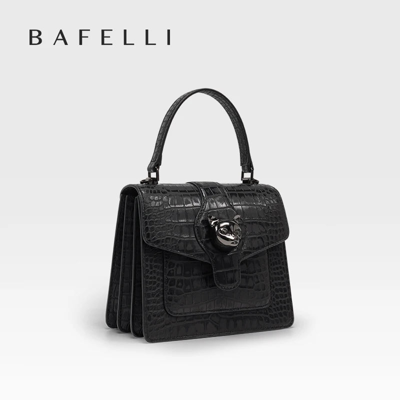 Bafelli Genuine Leather Structured Shoulder Bag