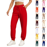 Women's High-Waist Drawstring Straight-Leg Pants