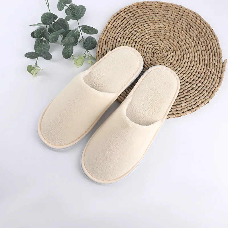 4Pairs/Lot Men Women Kids Disposable Hotel Guest Slippers Cotton Slides Home Travel SPA Slipper Hospitality Cheap Footwear