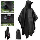3-in-1 Hooded Waterproof Rain Poncho | Outdoor Adventure