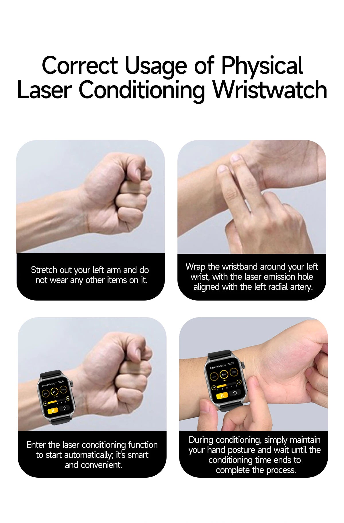 2026Hot AI-GPT Diagosis ECG Health SmartWatch Blood Pressure Lipid Uric Acid 650nm Dual-Probelaser Heart Analysis Smart bracelet