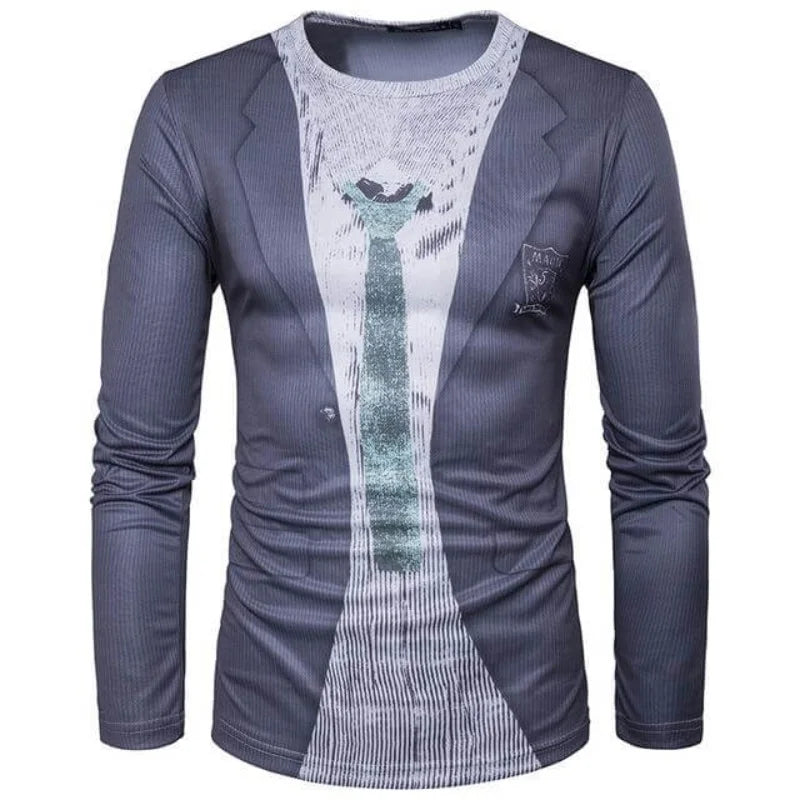 Dapper Gentleman Graphic Long Sleeve Tee