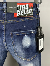 ICON BRAND Men Jeans Dsq2 Denim Pants Hole Slim Pencil Trousers Buttons Party Clothes coolguy D2 JEANS for husband blue