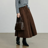 Toyouth Corduroy Ankle-Length A-Line Skirt | Autumn 2025