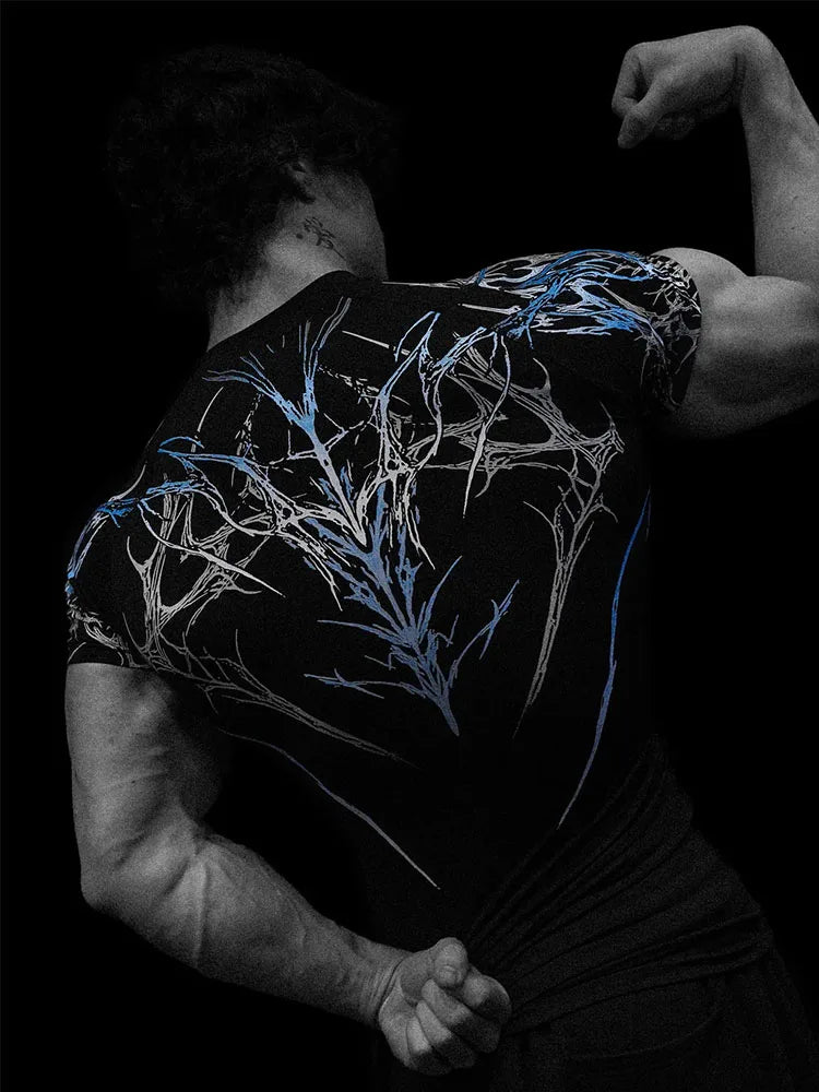 2026 New Men's Gym Compression Shirt Quick Dry Muscle Training Tee High Stretch Athletic Top for Men Summer GYM T-shirt Men's