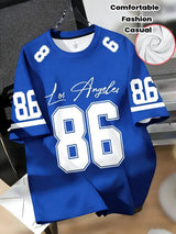 Men's Breathable Letter Print T-Shirt