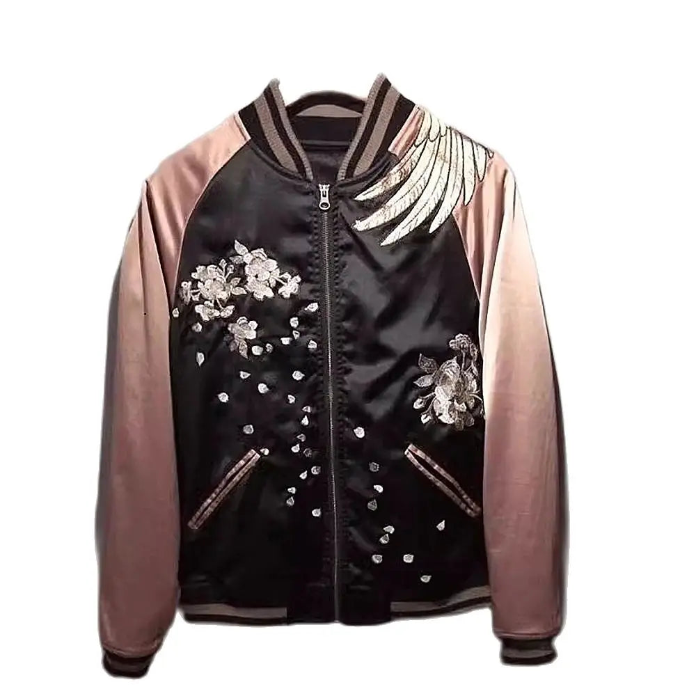 Sakura Phoenix Embroidered Sukajan Jacket