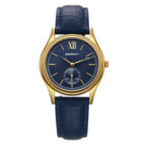 BERNY Luxury Watches for Men Classic Elegance Slim Dress Gold Quartz Men's Watch Leather Strap Fashion Business Wristwatch
