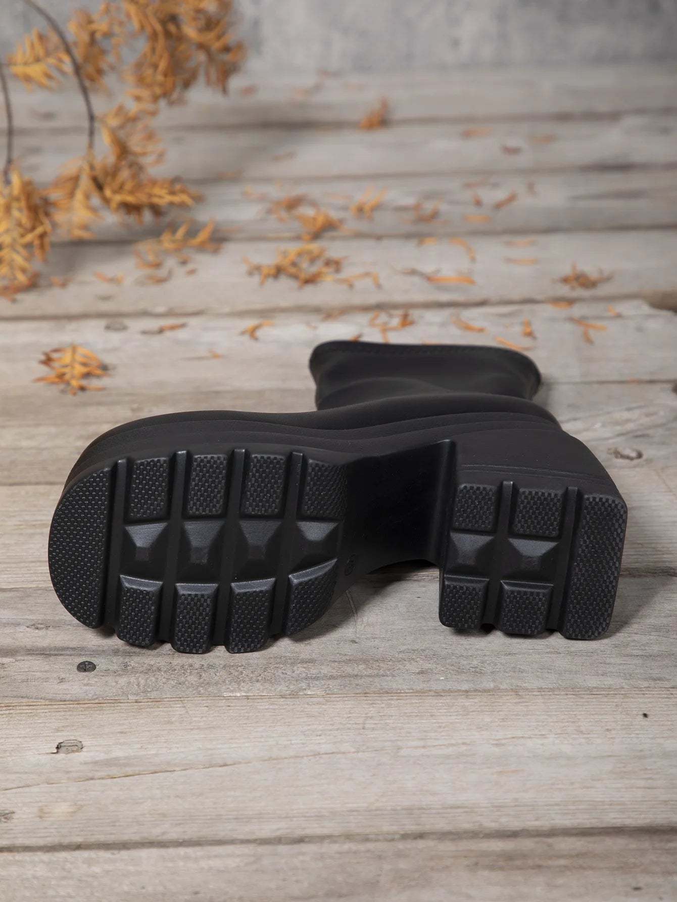 Square Toe Leather Fashion Boots