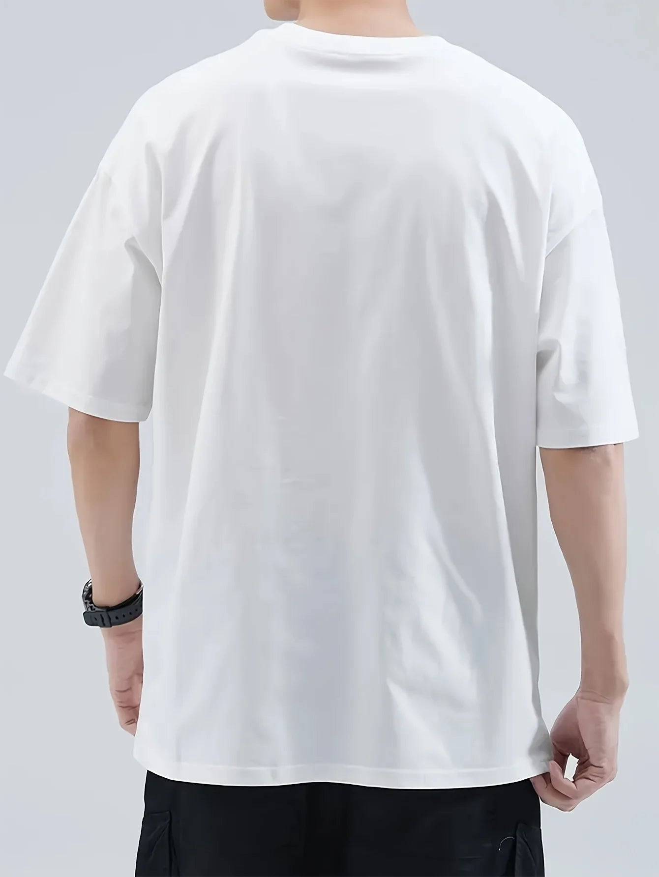 Men's Japanese Samurai Print Cotton T-Shirt - Relaxed Fit