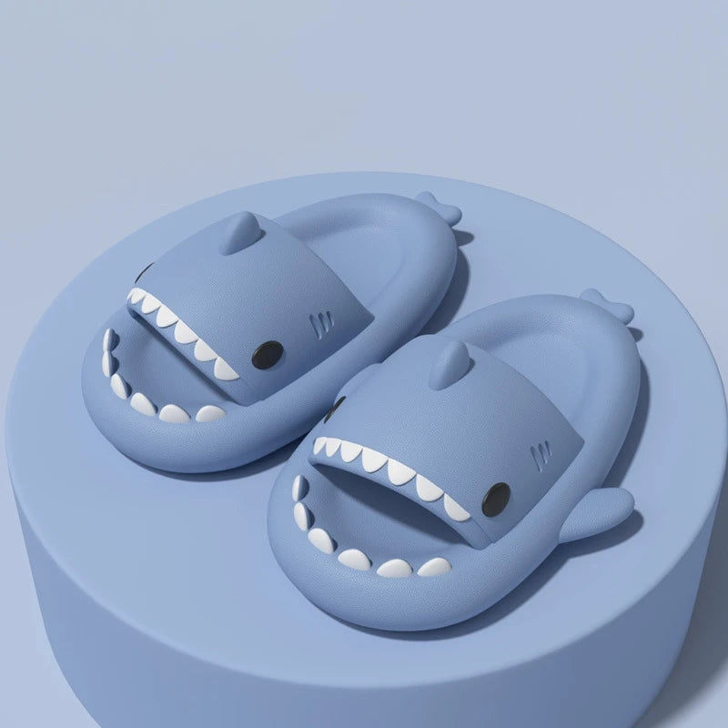 Summer Shark Slippers EVA Flip Flops Unisex Non-Slip Indoor Outdoor Slides Cute Beach Shoes for Men Women Girls Boys