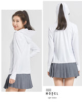 Camping Fishing Shirts for Women Long Sleeve Hiking Sun Protection SPF 50+ UV Tshirt Travel Detachable Hoodies