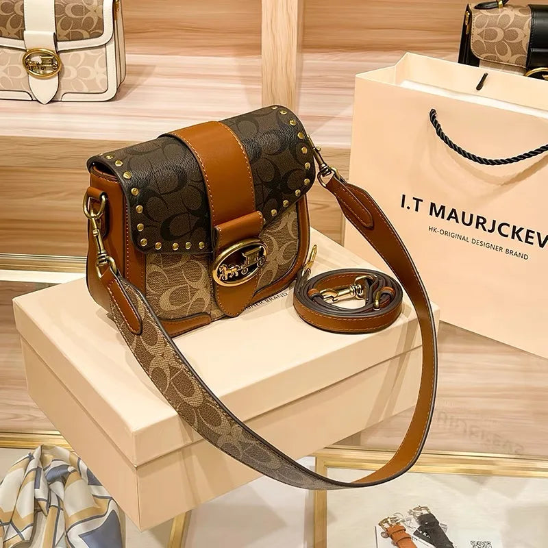 Carriage Emblem Crossbody Box Bag