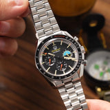 Watchdives WD1863 New Multifunctional Quartz Watch Black VK63 Sports Chronograph Watch Bubble Sapphire Waterproof 100 Wristwatch