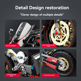 FUNXINEE Technical 1:5 Scale V4 Motorcycle Building Blocks Set MOC Style Assembly Bricks STEM Educational Gift for Boys Girls