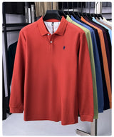 Premium Cotton Embroidered Long Sleeve Polo Shirt
