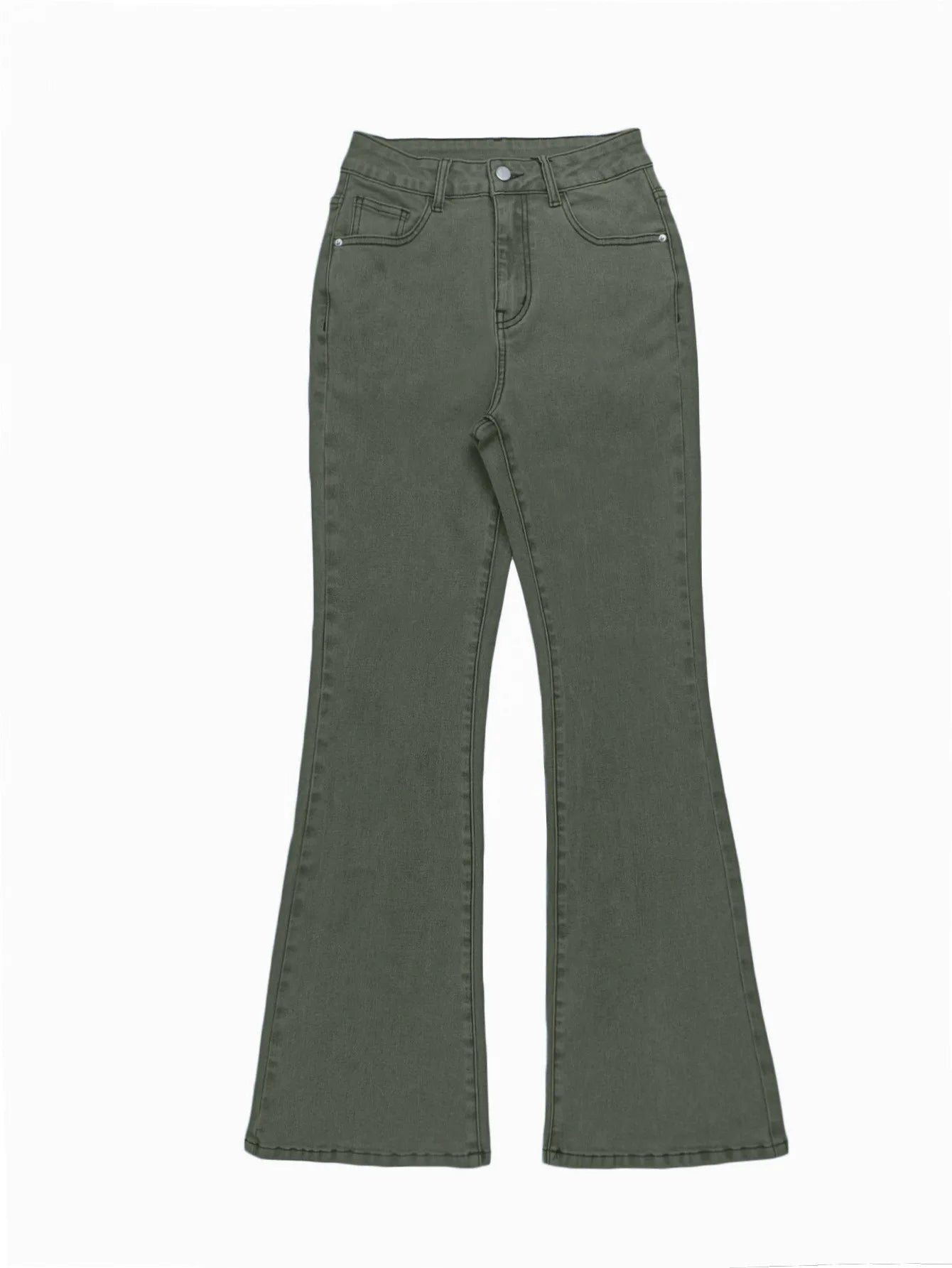 Women's Y2K Wide-Leg Bootcut Jeans – High Waist