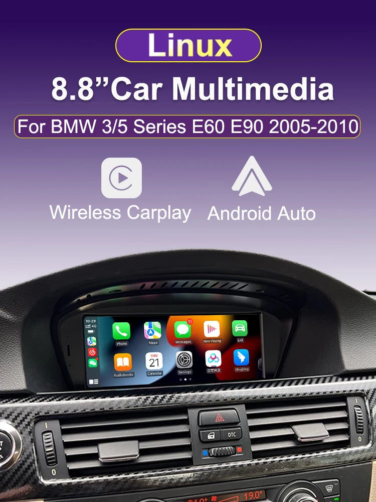 AUTOTOP 8.8" Wireless CarPlay & Android Auto for BMW 3 & 5 Series
