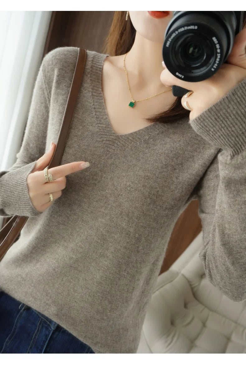 Women’s Lace V-Neck Knit Sweater