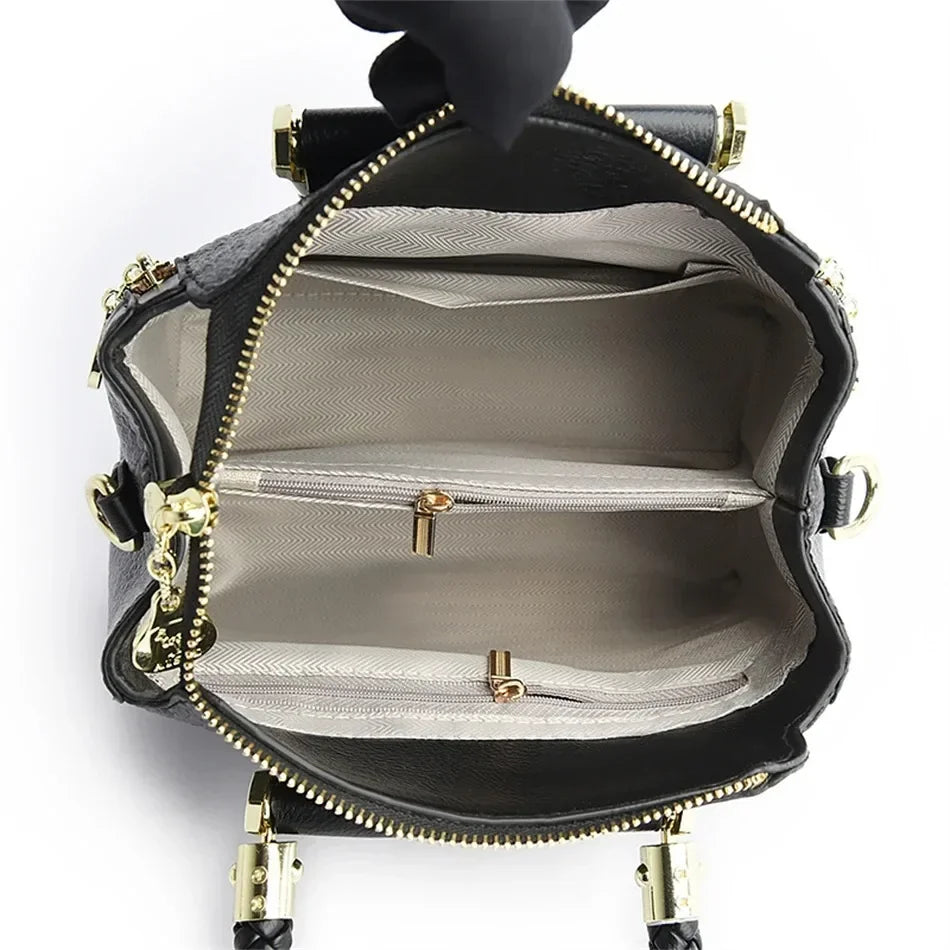 Luxury Handbag Fashion Print Large Capacity Soft Leather Women Shoulder Crossbody Bag Leisure Designer Ladies Purses and Handbag