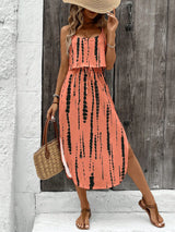 Summer Spaghetti Strap Flowy Dress