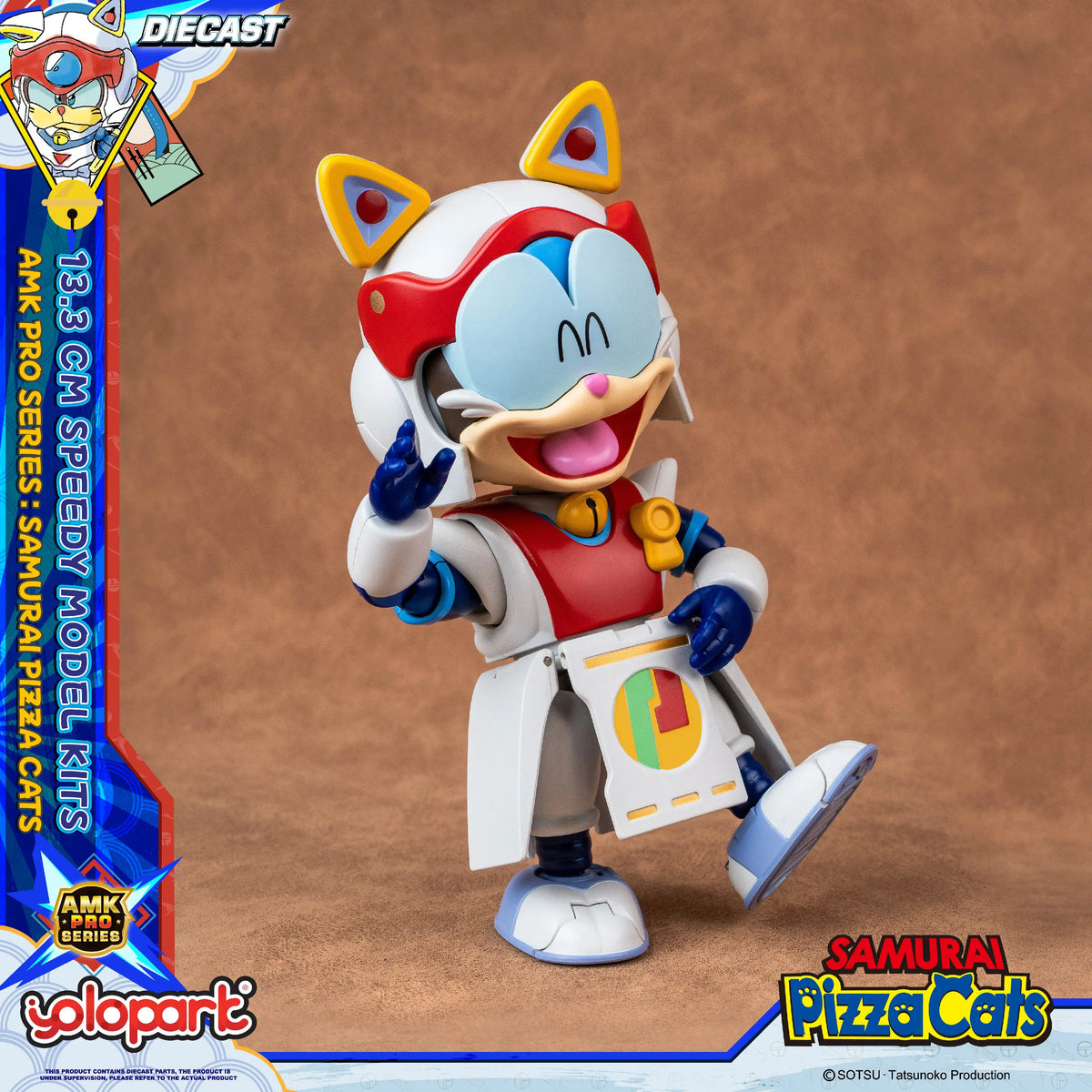 YOLOPARK 13.3cm Samurai Pizza Cats AMK PRO Series Speedy Model Kit TOY Gift For girl boy