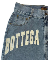 Harajuku Retro Letter Embroidery Denim Shorts