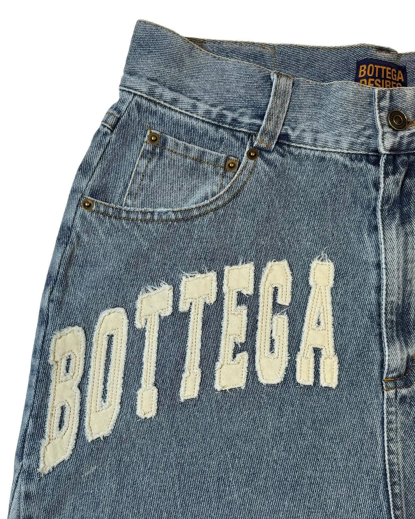 Harajuku Retro Letter Embroidery Denim Shorts
