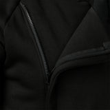 Autumn winter men's solid color hooded top Long sleeve side zipper design hoodie