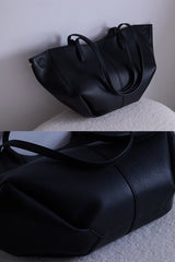 2025 leather shoulder bag versatile niche handbag, top layer cowhide commuting high-end feeling, large capacity tote bag for wom