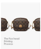 FOXER Women Small Shoulder Bag Fashion Monogram PVC Lady Crossbody Handbag with Adjustable Strap