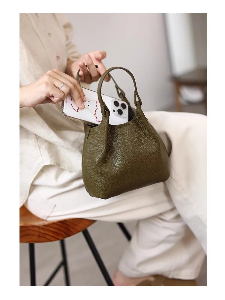 Women Real Leather Crossbody Bags Luxury Small Size Cute Handbag Soft Shoulder Bag 2024 New Arrival Designer Style