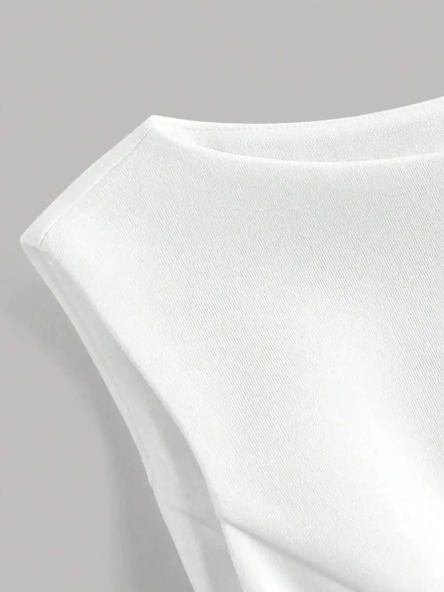 White A-Line Chiffon Dress | Formal & Wedding Events