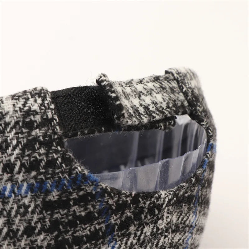 Unisex Checkered Baseball Cap with Adjustable Strap