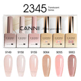 CANNI HEMA-Free Gel Polish Kit | Jelly, Nude & Rubber Base