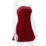 Chic Slash-Neck Backless Mini Dress | Elegant Evening & Party Wear