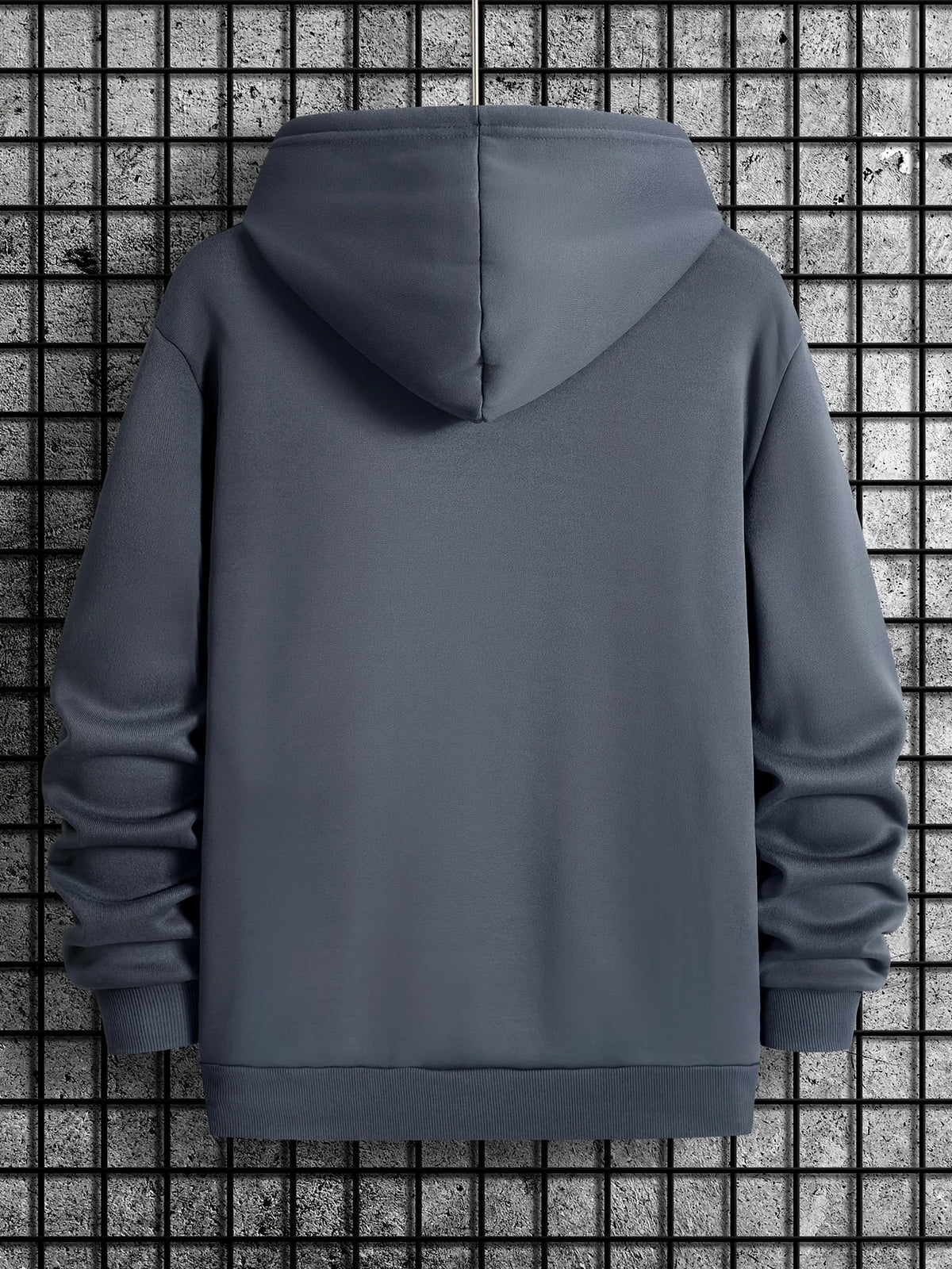 Men's Autumn and Winter Casual Fashionable Loose Brooklyn Classic Letter Printed Long-Sleeved Warm Hooded Pullover