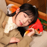 Goldfish  Lucky Koi Animals Plush Toys  Goldfish Cartoon Sift Dolls Kids Birthday Gifts Decor Throw Pillow Home Decor