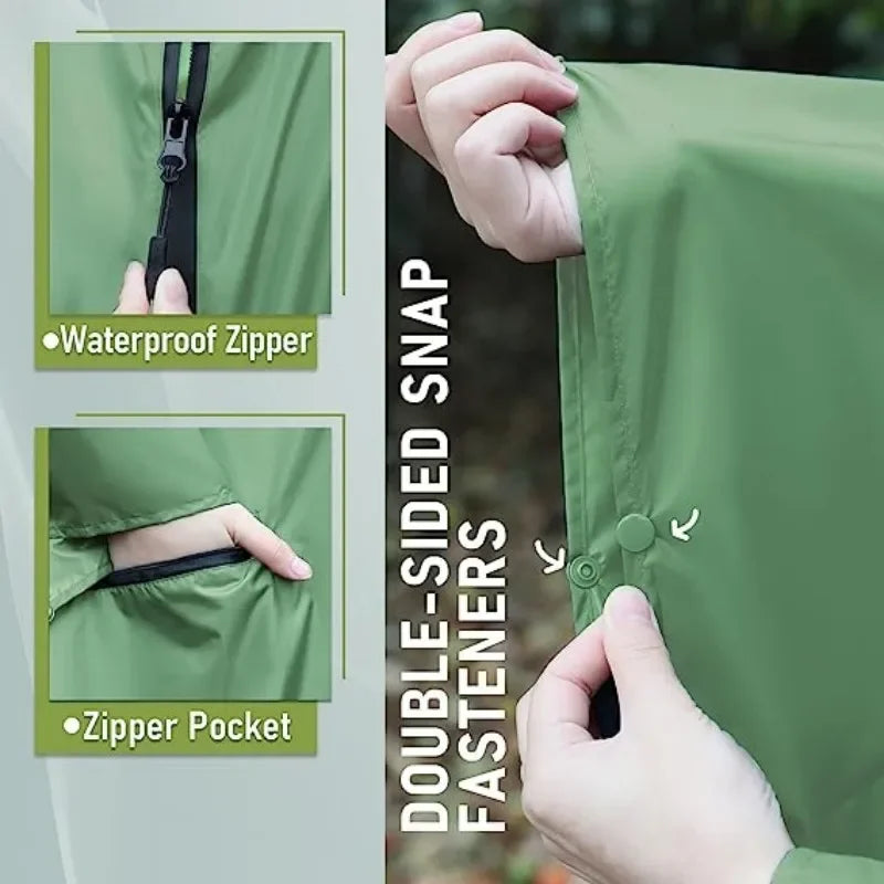 Waterproof Hooded Rain Poncho – Lightweight & Stylish
