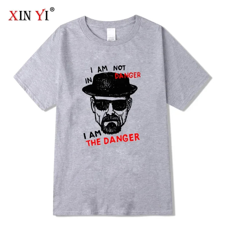 Men's T-shirt 100% Cotton Short Sleeve Breaking Bad Men T-shirt Casual Heisenberg Print Summer Tshirt Cool T-shirt Male Men Tops
